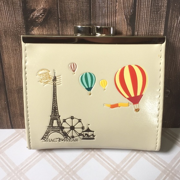 Shagwear Handbags - NWT Kiss Lock Coin Purse - Paris Hot Air Balloons